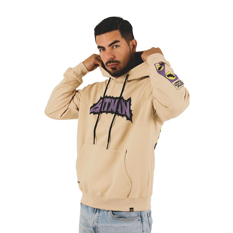 WARNER BROSS - Polera Manga Larga Hombre Batman Beige