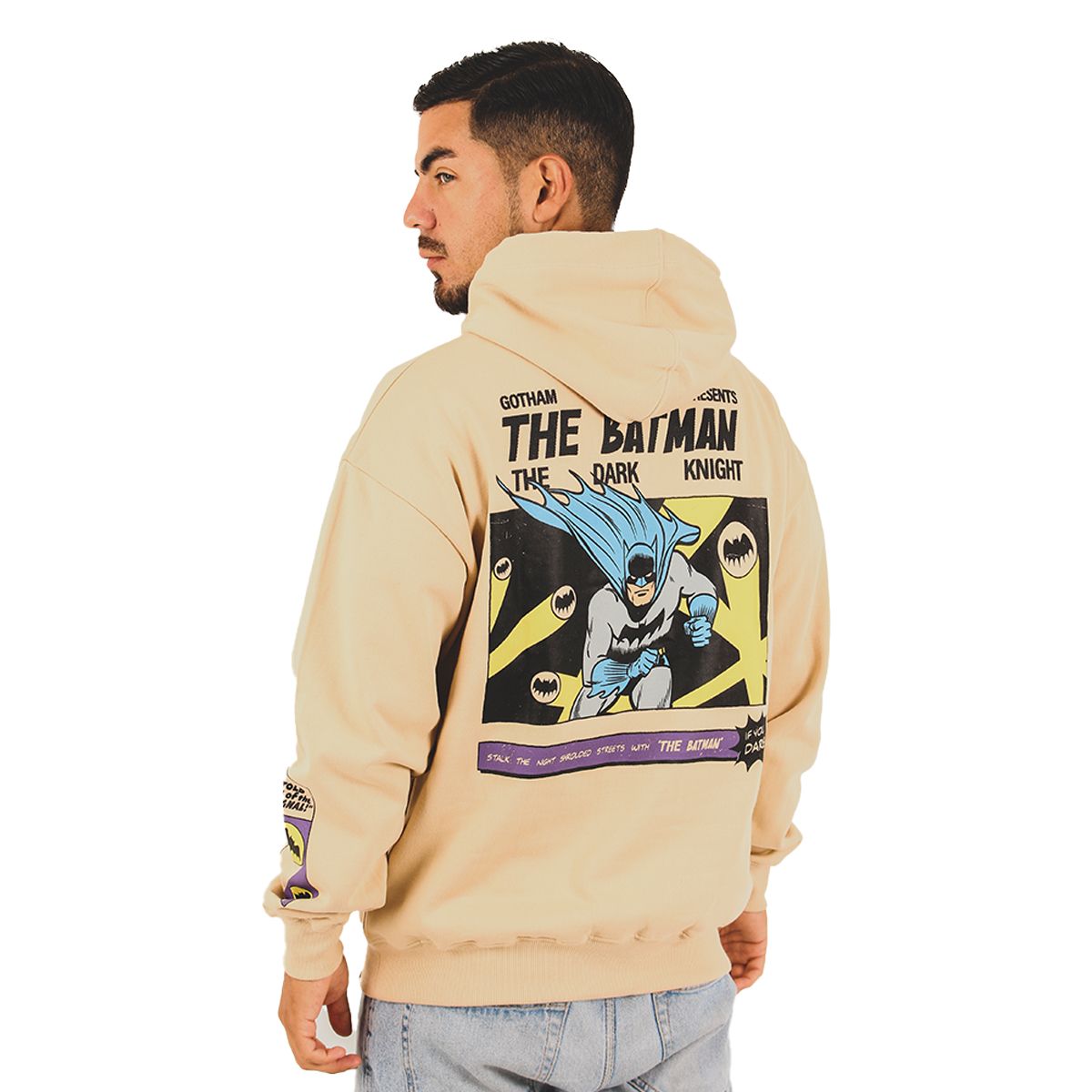 WARNER BROSS - Polera Manga Larga Hombre Batman Beige