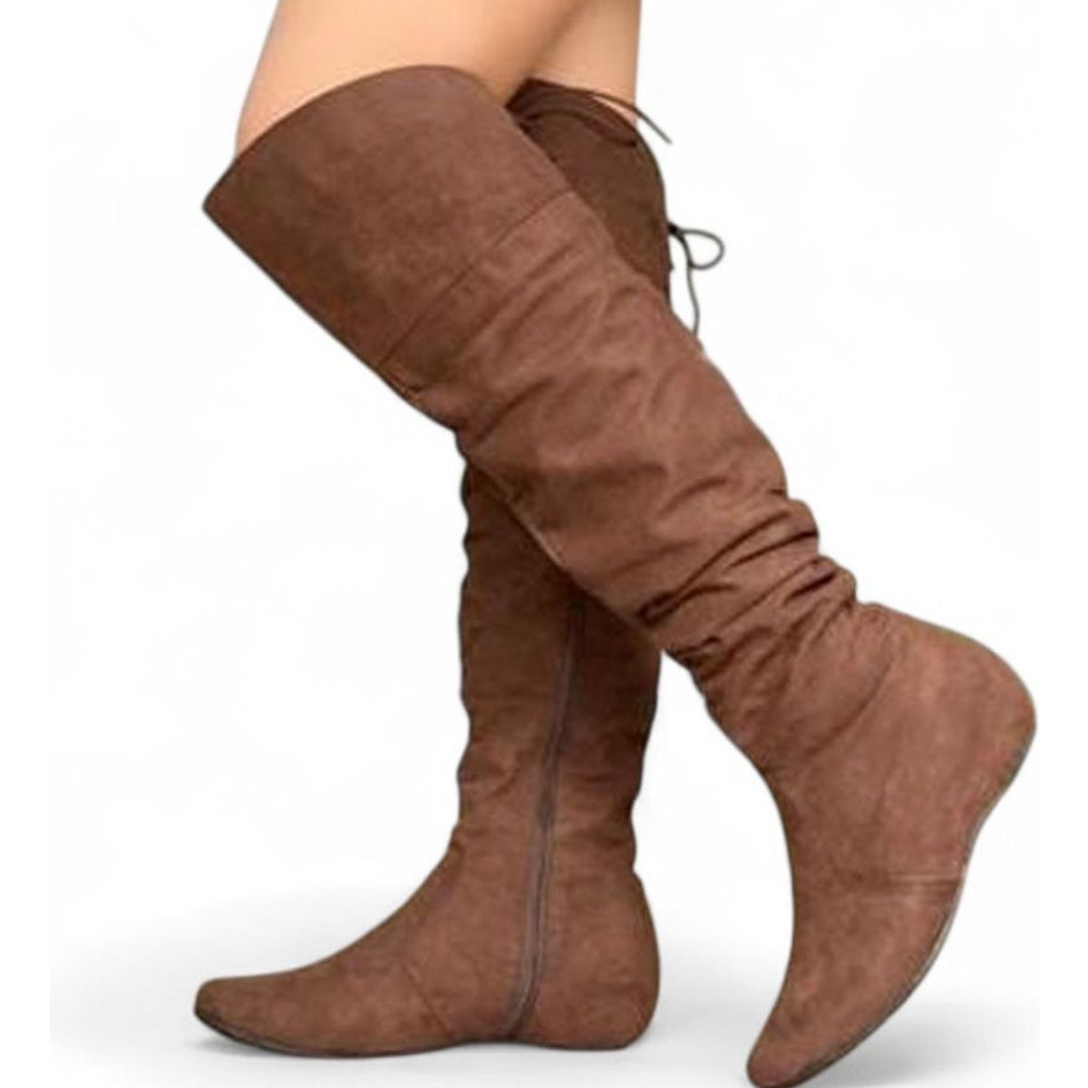 GENERICO - Bota Gamuza Mujer Taco Interno 5 2086L-60 Color Marron