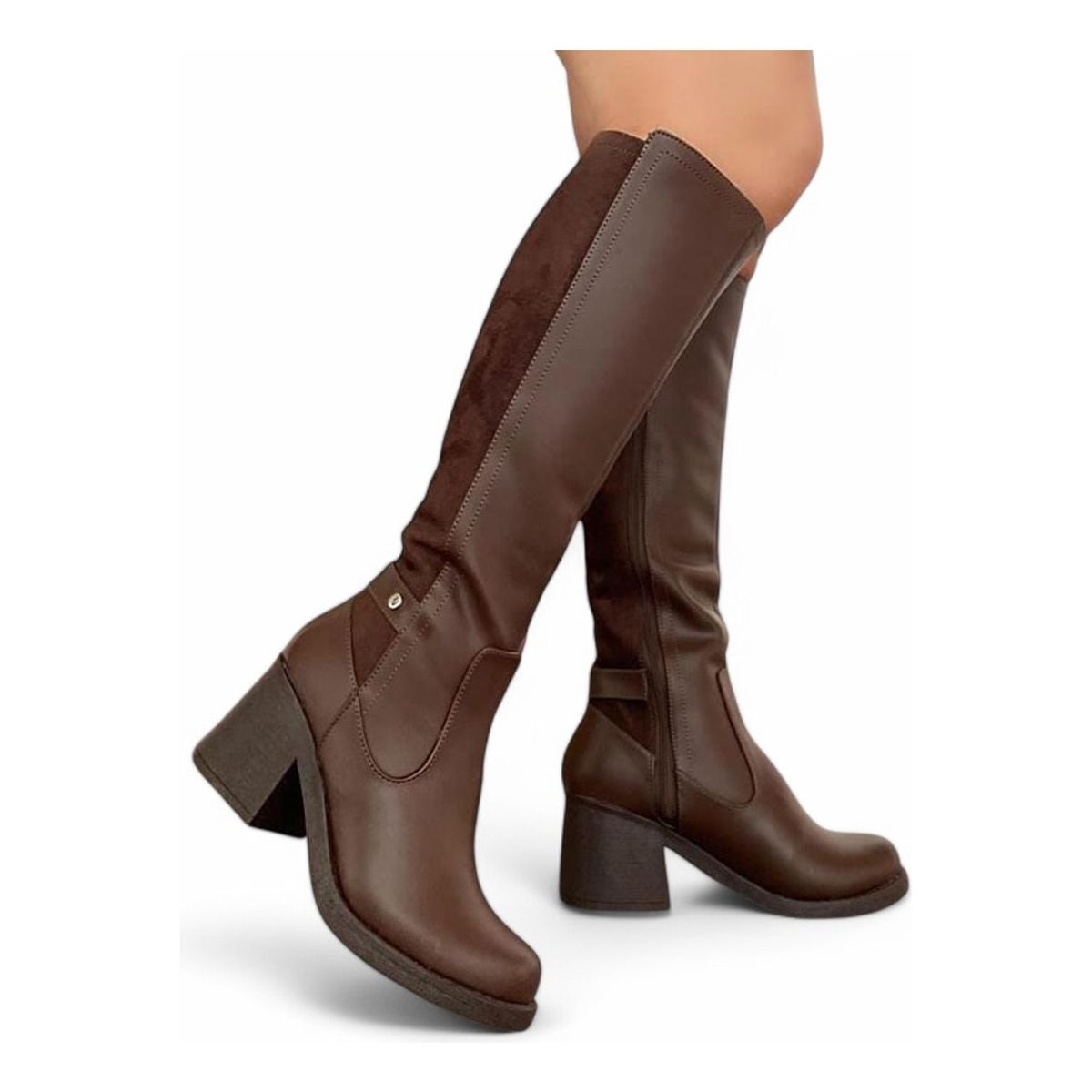 GENERICO - Botin Mujer Taco 7 De Goma 2086L-70 Color Marron