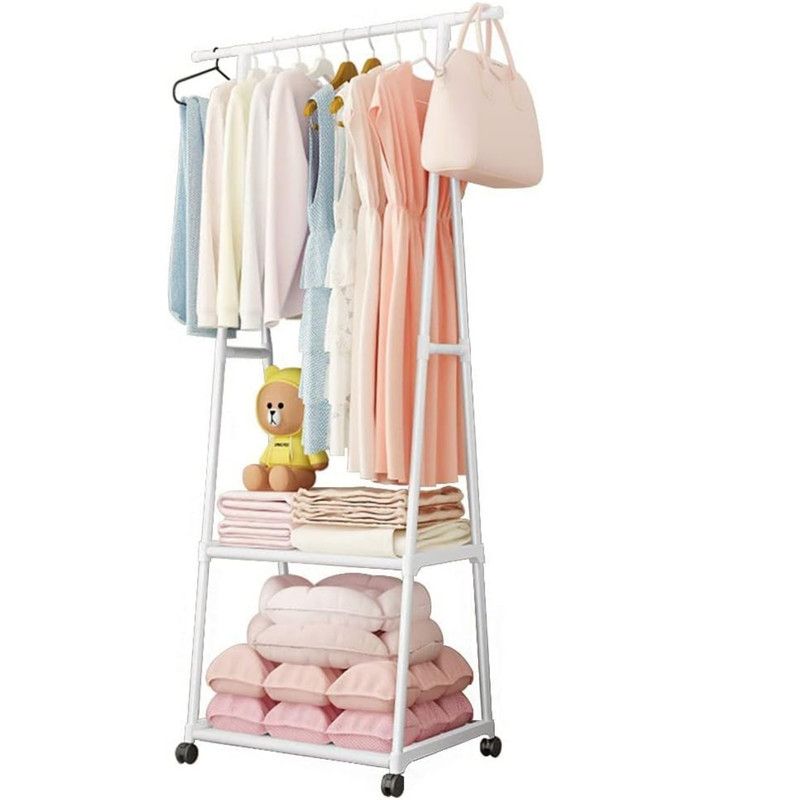 OEM - Organizador Colgador de Ropa Armable Perchero Movible Blanco