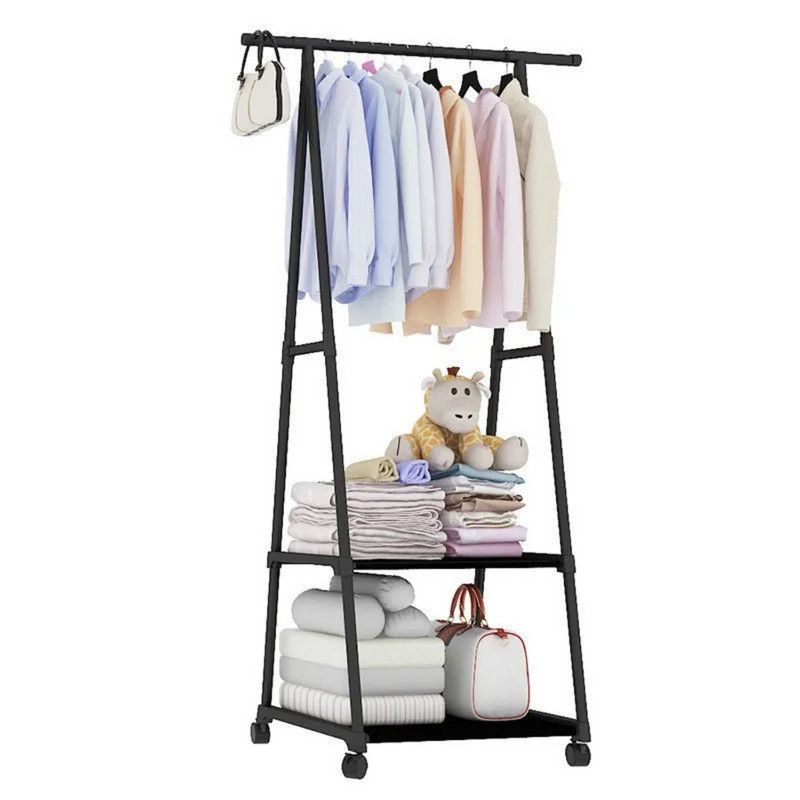 OEM - Organizador Colgador de Ropa Armable Perchero Movible Negro