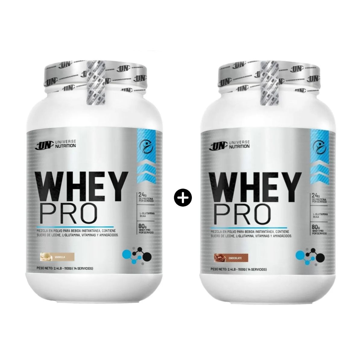 UNIVERSE NUTRITION - PACK X2 PROTEÍNAS WHEY PRO 1.1 KG SABOR VAINILLA Y CHOCOLATE