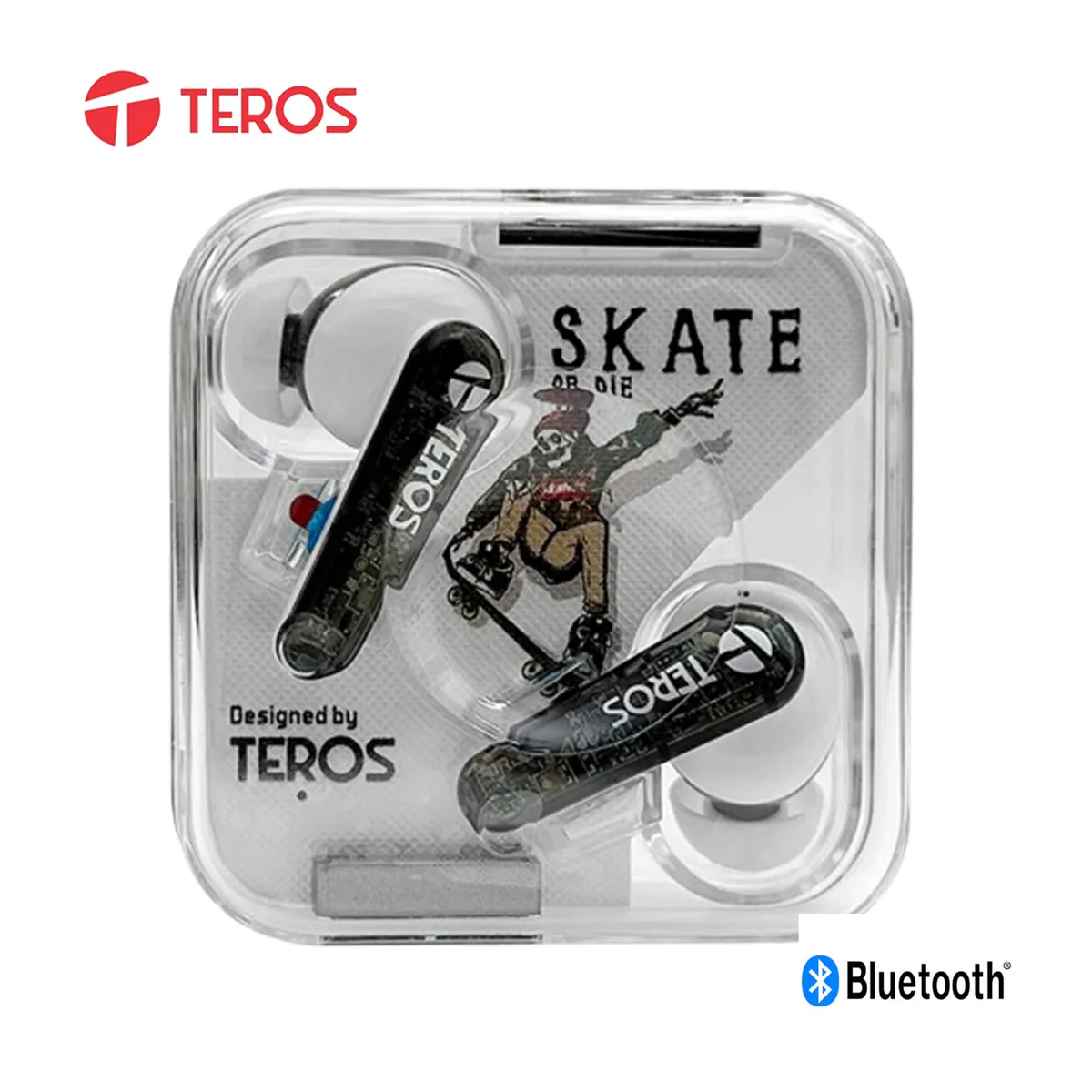 TEROS - Audifonos Teros Te-8072W Bluetooth-Tws-4Hrs Blanco