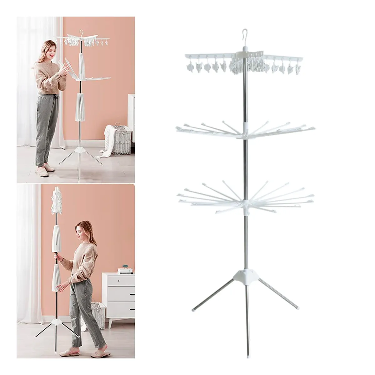 GRETAIL - Tendero Tendal Plegable Organizador De Ropa Colgador