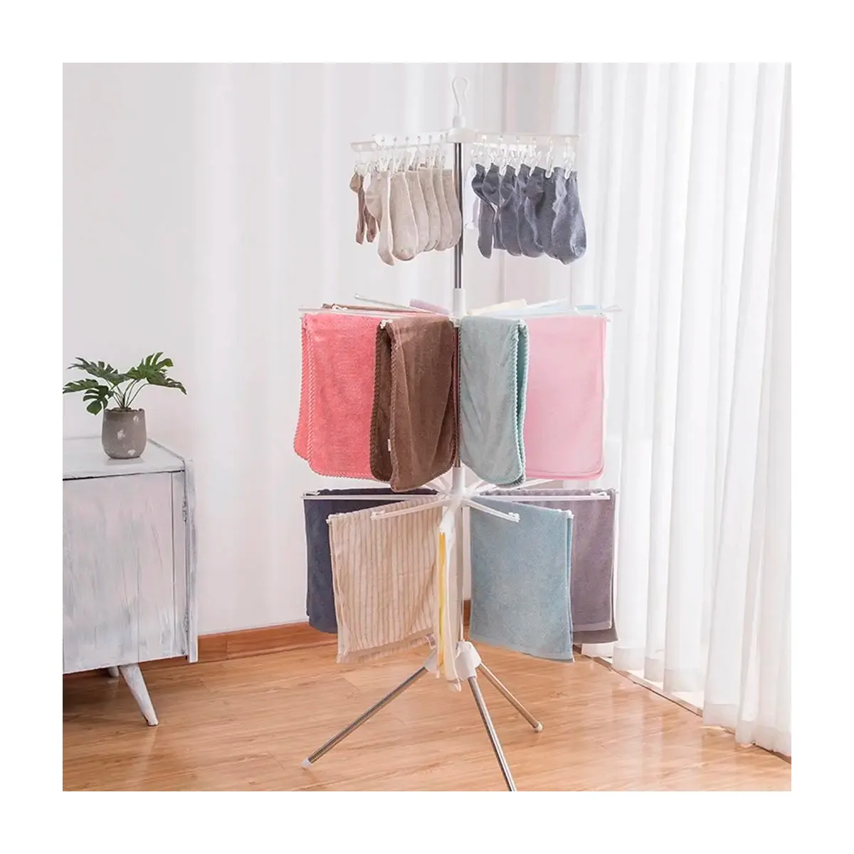 GRETAIL - Tendero Tendal Plegable Organizador De Ropa Colgador