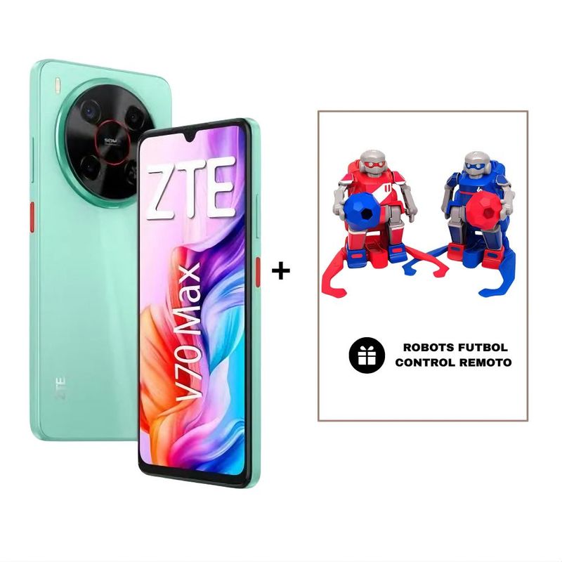ZTE - Smartphone ZTE Blade V70 Max 4GB 256GB 50MP+2MP VERDE + ROBOT FUTBOL RIQ-101