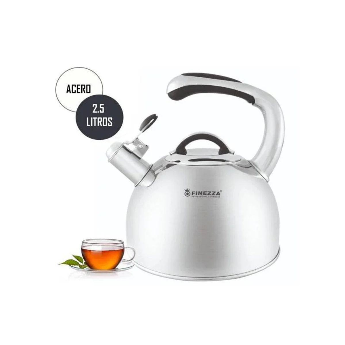 FINEZZA - TETERA FINEZZA  ACERO INOXIDABLE 2.5 L FF-T0040