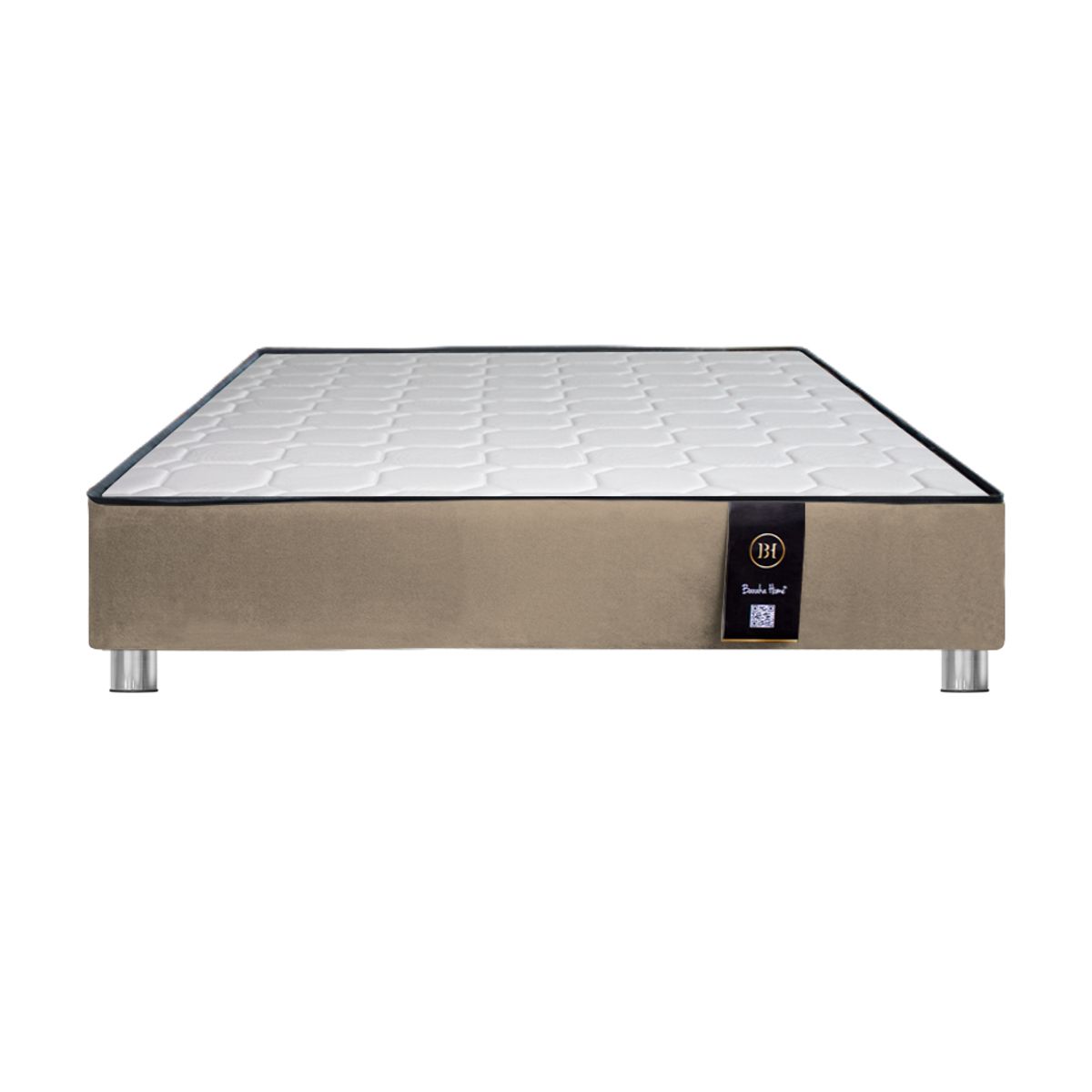 BH BARAKA HOME PREMIUM - Base de Cama Premium Sora Queen - Beige Claro