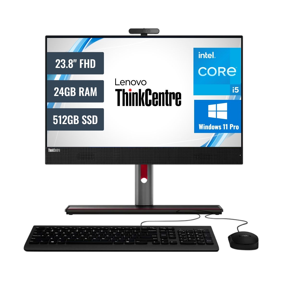 LENOVO - All In One Lenovo ThinkCentre M90A Intel Core i5 24GB RAM 512GB SSD 238 FHD Windows 11 Pro