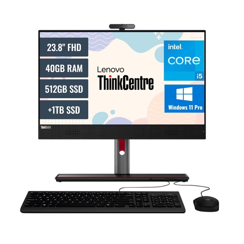 LENOVO - All In One Lenovo ThinkCentre M90A Intel Core i5 40GB RAM 512GB SSD + 1TB SSD 238 FHD Windows 11 Pro