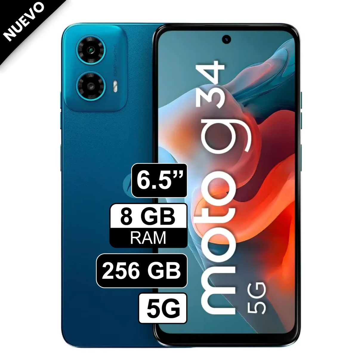 MOTOROLA - Celular MOTOROLA G34 65 8GB Ram 256GB 50MP+2MP Verde