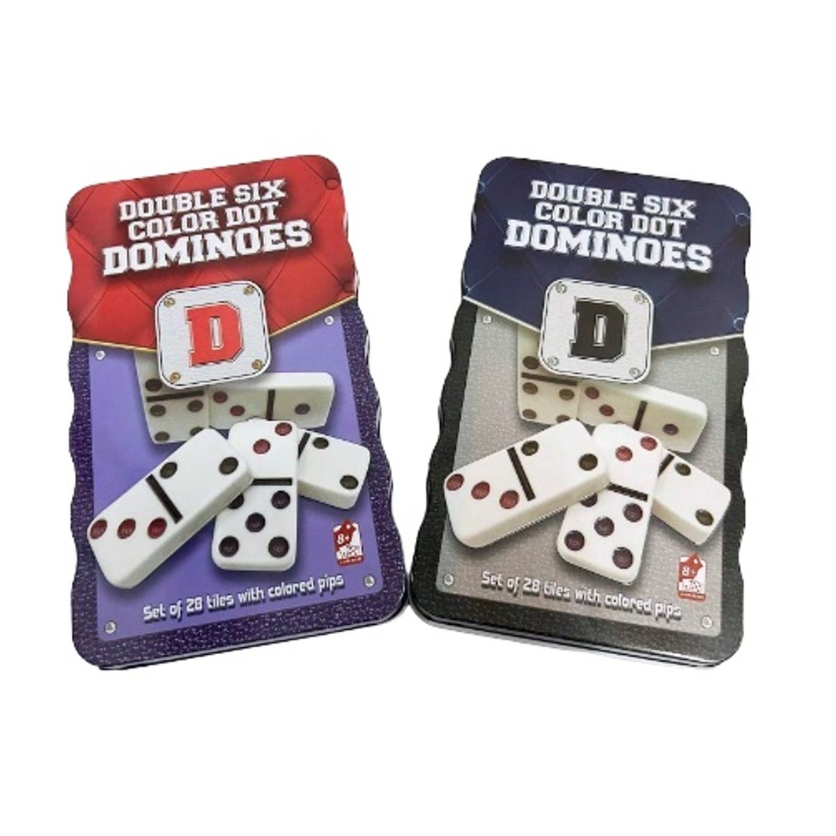 GENERICO - DOMINO DOBLE 6 - 28 PIEZAS Juego de Mesa CAJA METALICA