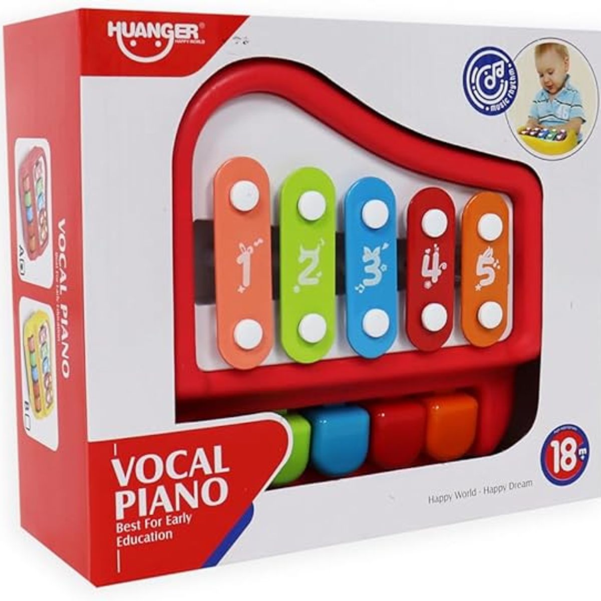 HUANGER - PIANO MUSICAL CON XILAFONO PARA JUGAR EN ROJO