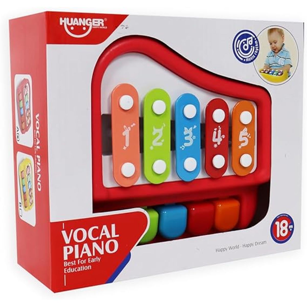 HUANGER - PIANO MUSICAL CON XILAFONO PARA JUGAR EN ROJO