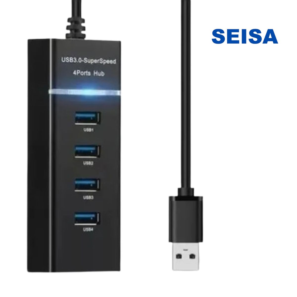 SEISA - Hub 4 Puertos Usb 30 De Alta Velocidad 5 Gbps Cqt-043