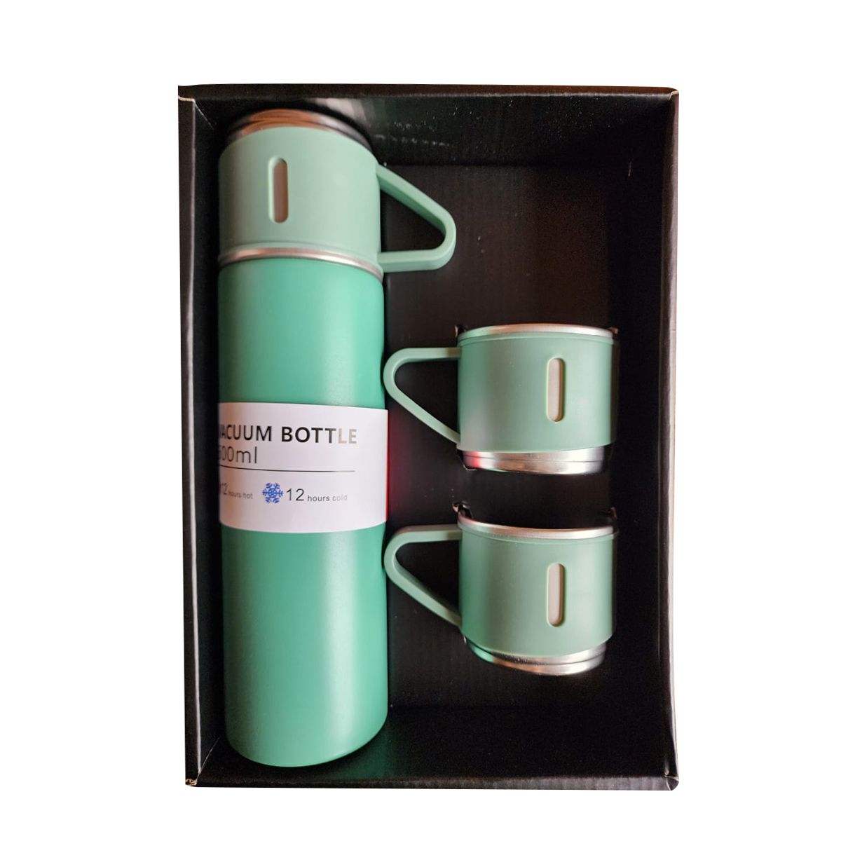 GENERICO - Termo Botella Tomatodo 500ML Set De 3 Piezas Verde Agua