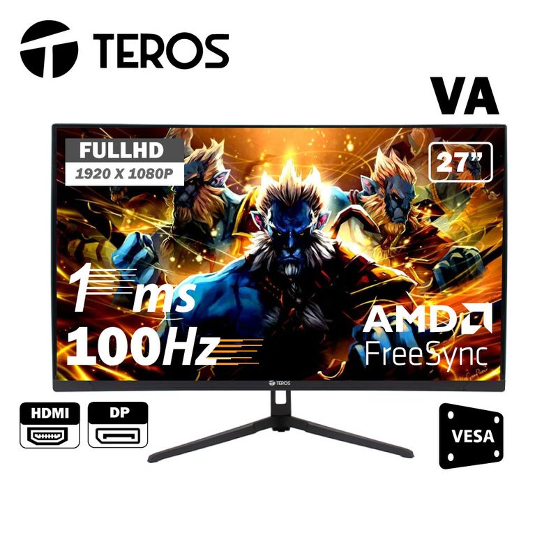 TEROS - Monitor Teros TE-2732S 27 VA 100Hz 1920x1080 Full HD HDMI DP VESA FREESYNC
