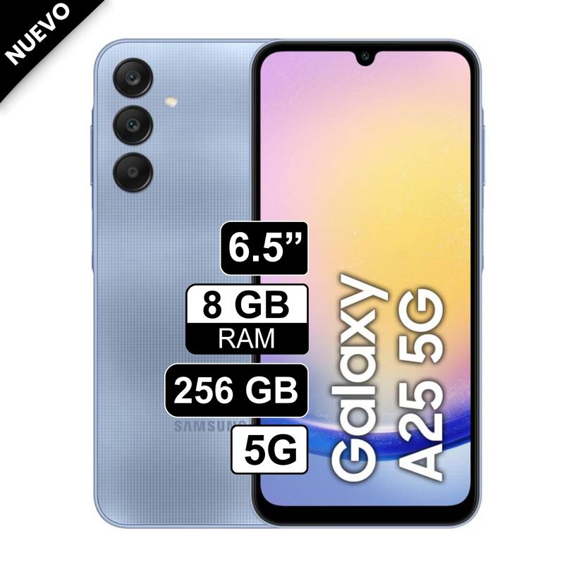 SAMSUNG - Celular Libre Samsung Galaxy A25 5G 65 256GB 8GB RAM AZUL