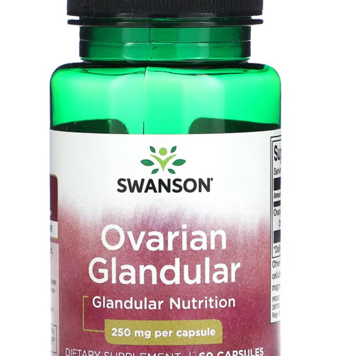 SWANSON - Swanson Glándula Ovárica 250mg – Equilibrio Hormonal Femenino - 60 capsulas