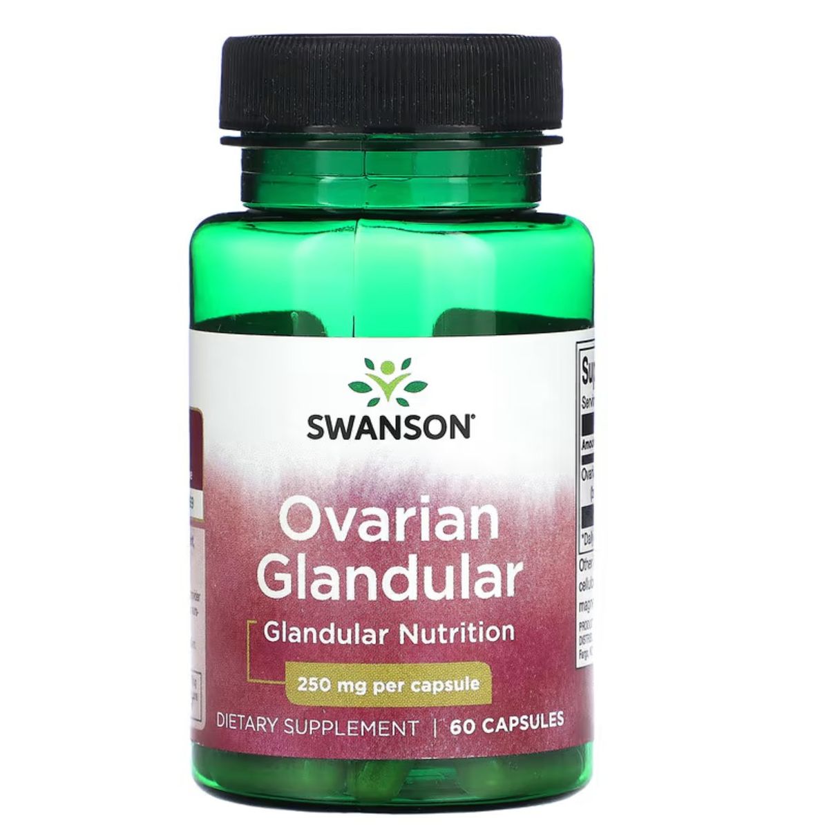 SWANSON - Swanson Glándula Ovárica 250mg – Equilibrio Hormonal Femenino - 60 capsulas