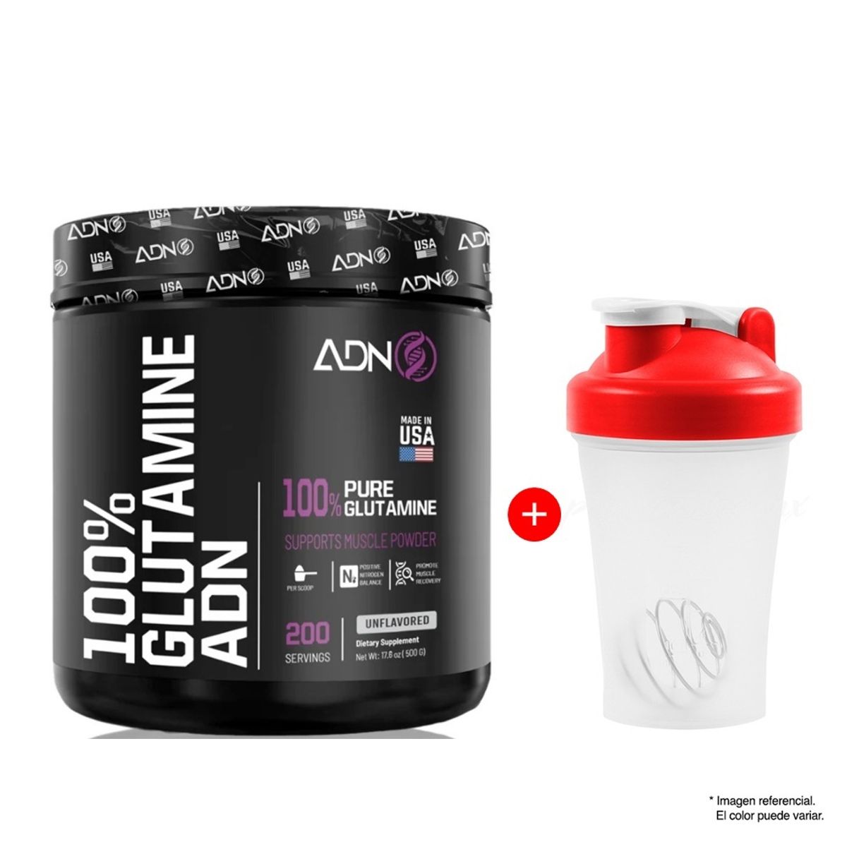 ADN - Glutamine Americana 500 G ADN Nutrition