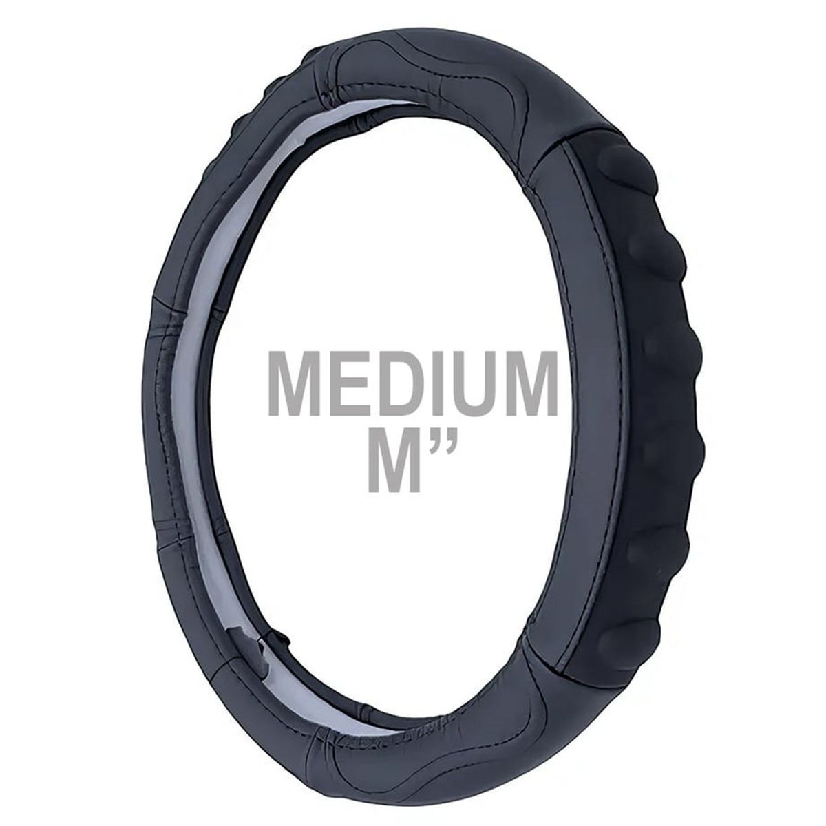 GENERICO - Cubre Volante De Cuero Genuino Negro