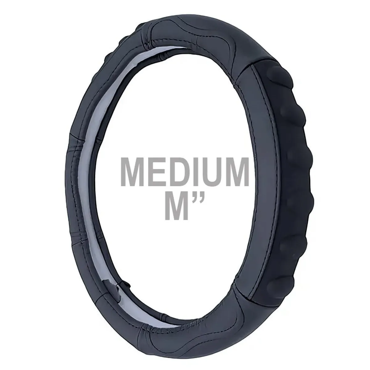 GENERICO - Cubre Volante De Cuero Genuino Negro