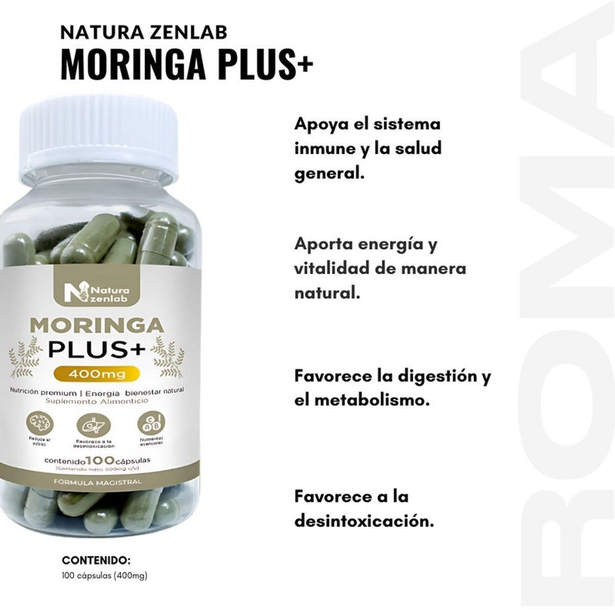 GENERICO - MORINGA PLUS+ 400MG  NATURA ZENLAB