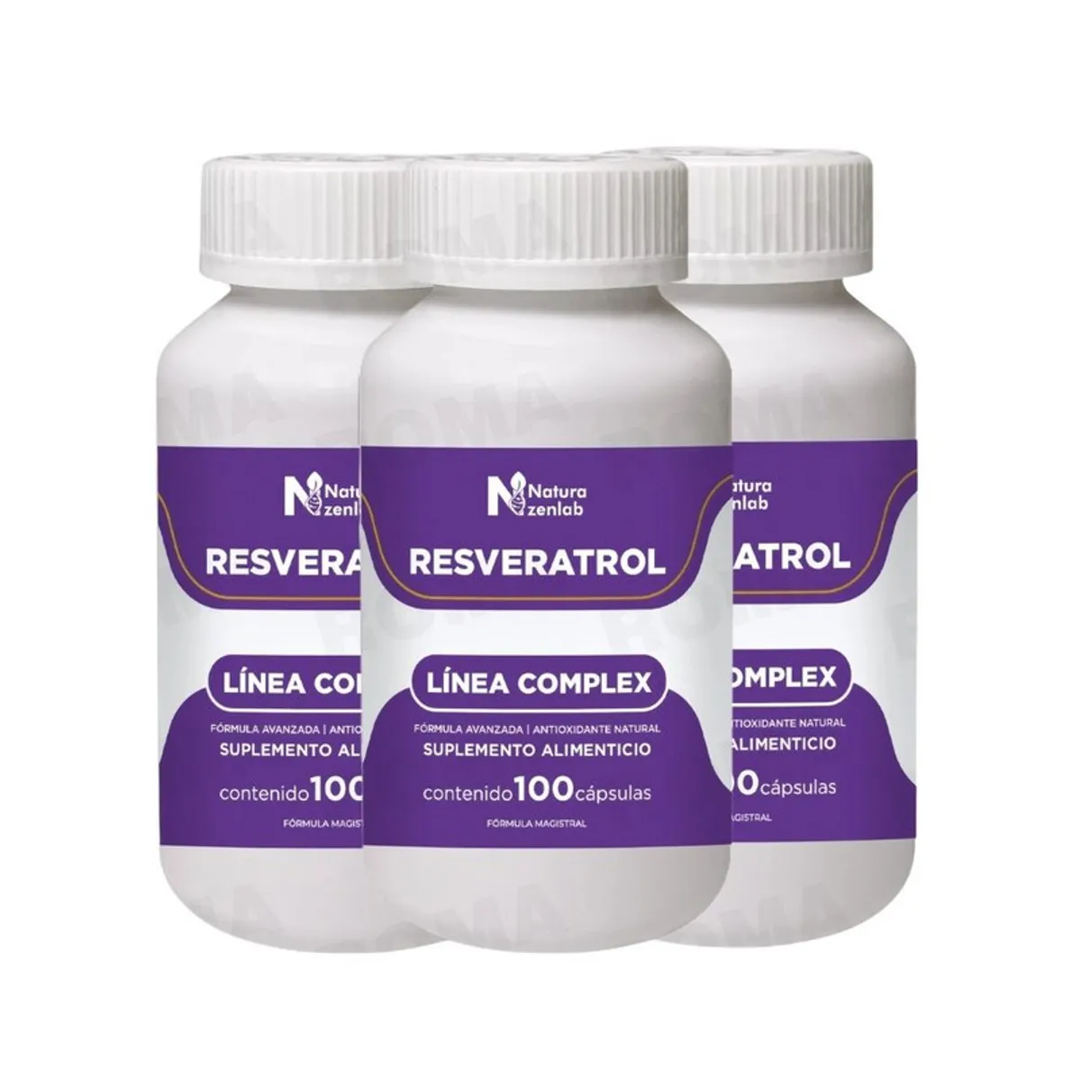 GENERICO - PACK 3 RESVERATROL COMPLEX 1200MG NATURA ZENLAB