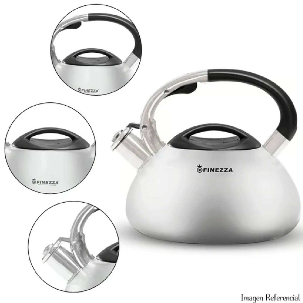 FINEZZA - Tetera Finezza De Acero Inoxidable de 3.0 Lt - FF-T0055-IN