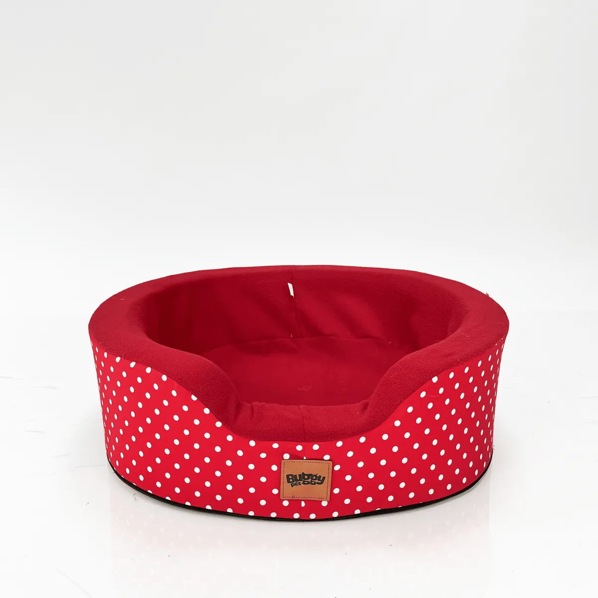 PRETTYPETS - CAMA PARA MASCOTA BUGGY RED VELVET  TALLA M