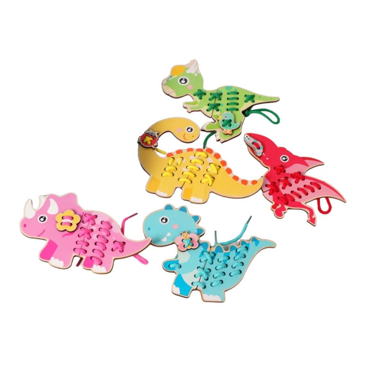 GENERICO - Tarjetas De Dinosaurio Para Enhebrar