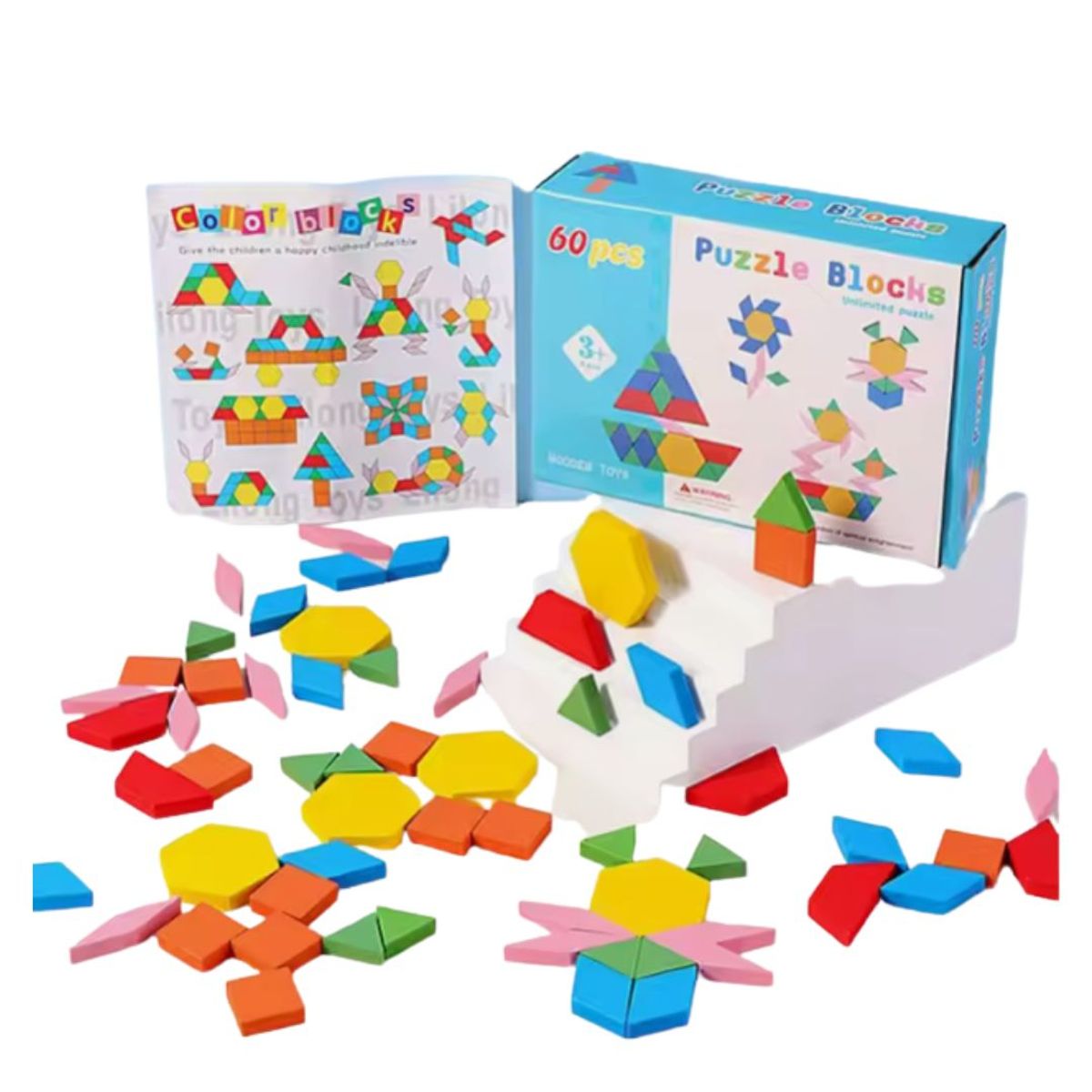 GENERICO - Tamgram De 60 pcs Con Ficha