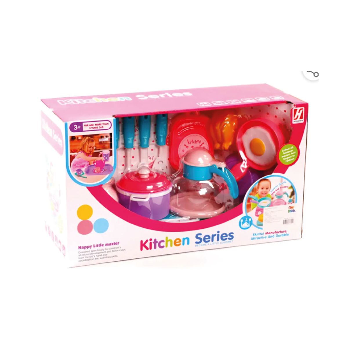 GENERICO - Set de Juguete cocina con accesorios color rosa para Niñas