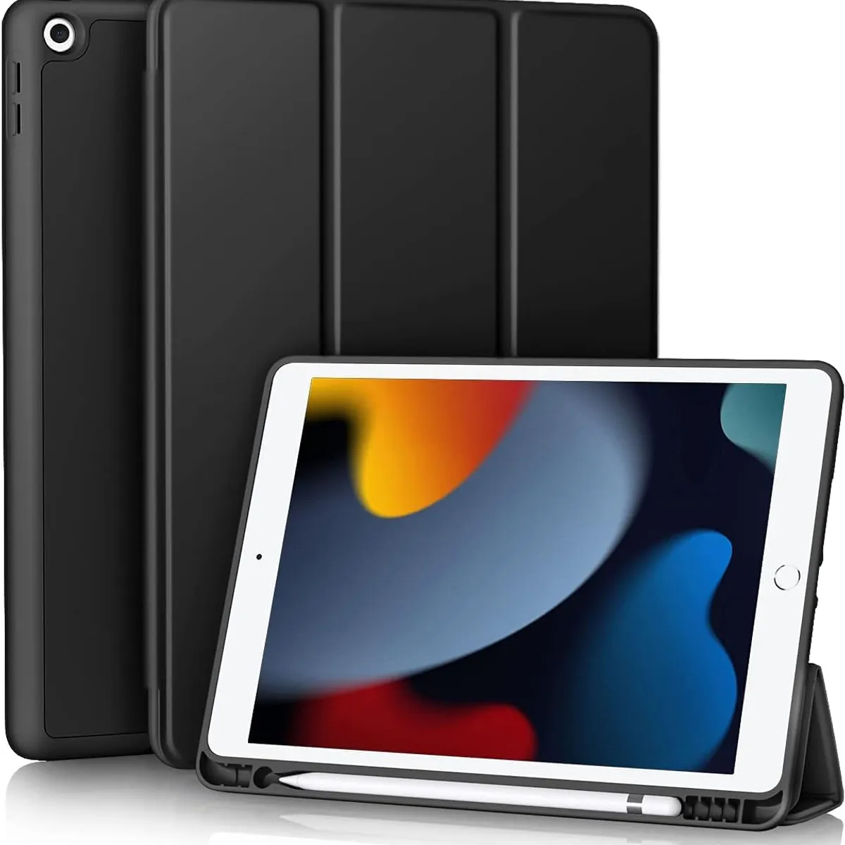 GENERICO - Funda Smart Case Portapencil Para iPad 7 / 8 / 9 Gen. 10.2" - NEGRO