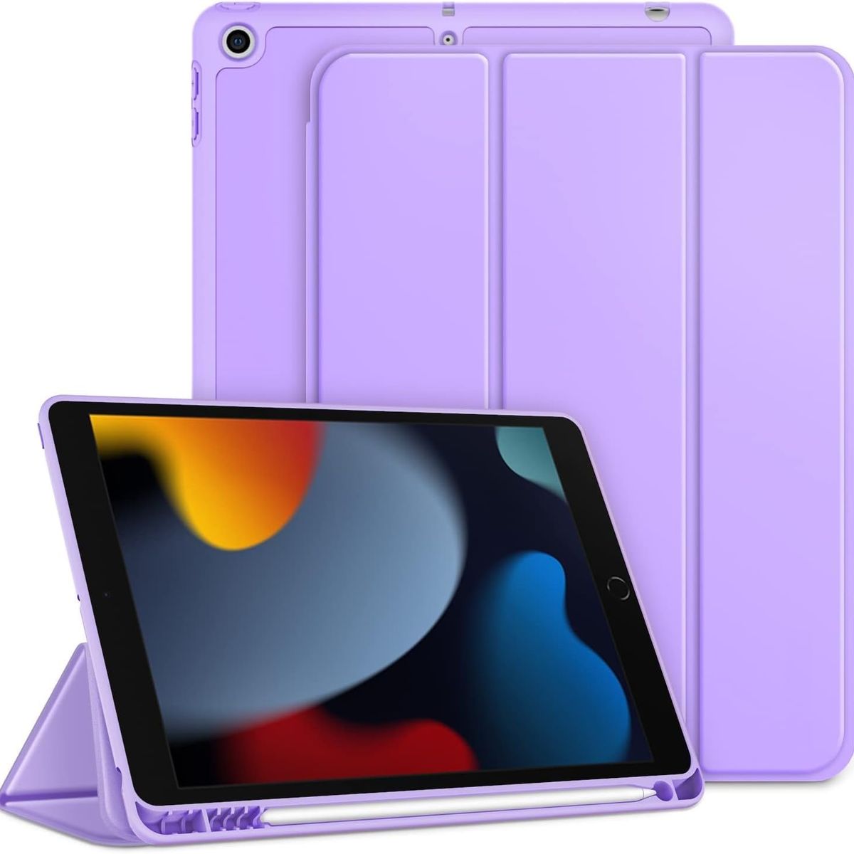 GENERICO - Funda Smart Case Portapencil Para iPad 7 / 8 / 9 Gen. 10.2" - LILA