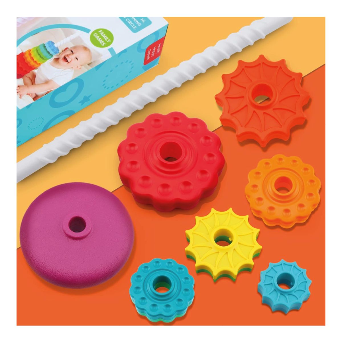 GENERICO - Tuercas Didácticas Apilables para Niños Pequeño