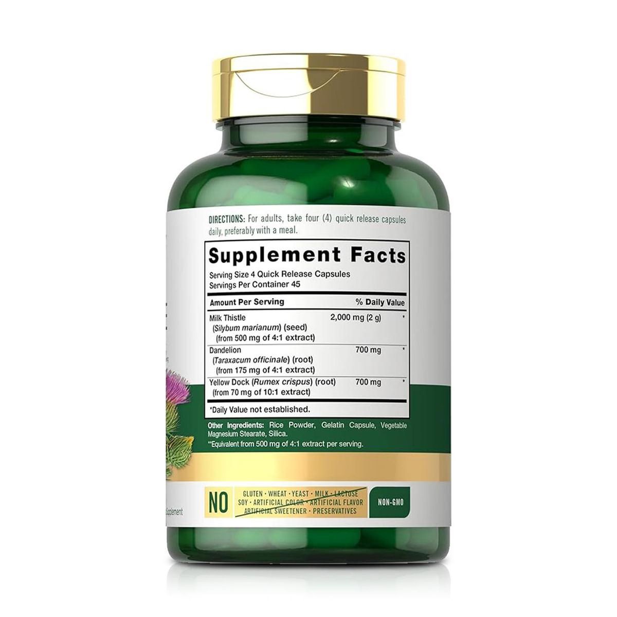 VITAMINA - Milk Thistle 2000mg (180 Cápsulas) – Carlyle