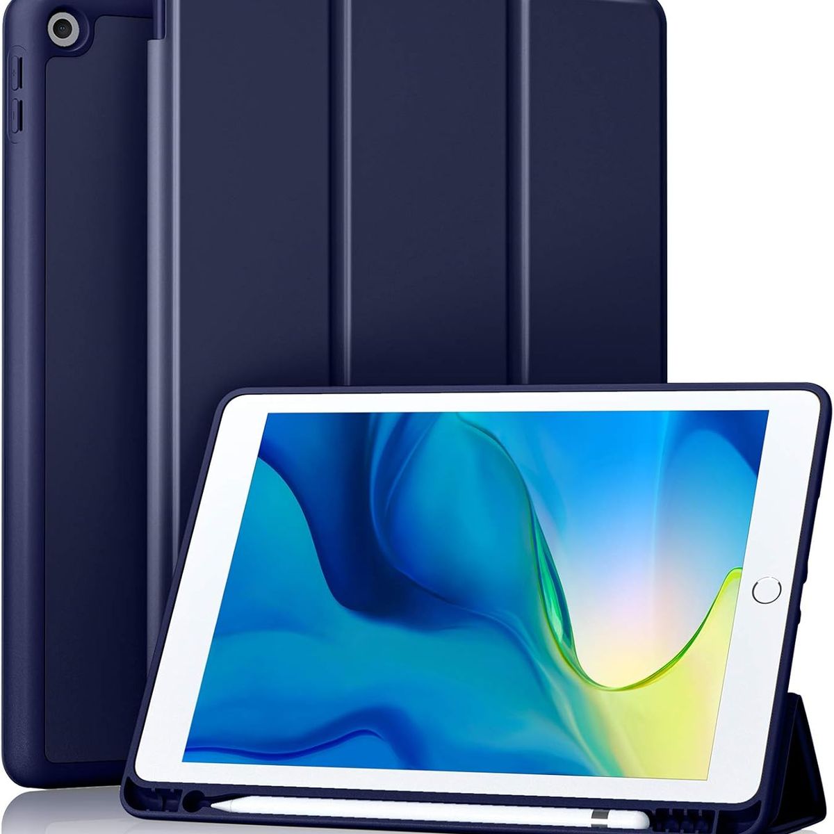 GENERICO - Funda Smart Case Portapencil Para iPad 7 / 8 / 9 Gen. 10.2" - AZUL