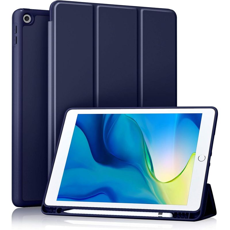 GENERICO - Funda Smart Case Portapencil Para iPad 7 / 8 / 9 Gen. 10.2" - AZUL