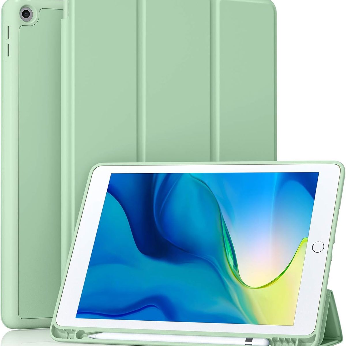 GENERICO - Funda Smart Case Portapencil Para iPad 7 / 8 / 9 Gen. 10.2" - VERDE C.