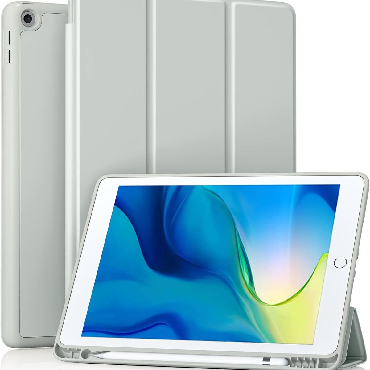 GENERICO - Funda Smart Case Portapencil Para iPad 7 / 8 / 9 Gen. 10.2" - GRIS