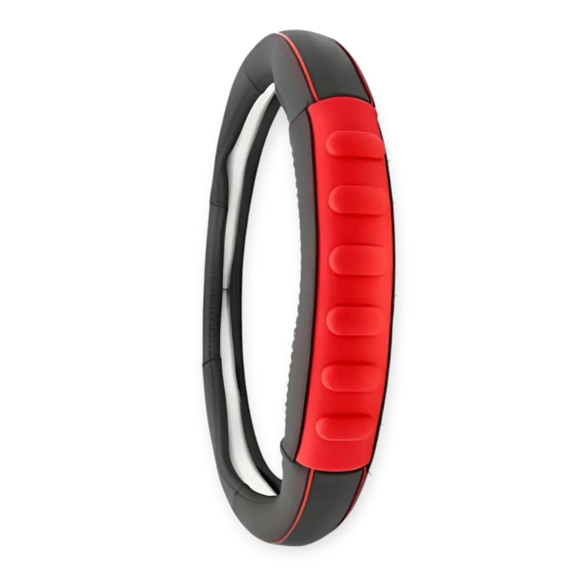 GENERICO - Cubre Volante De Cuero Genuino Rojo