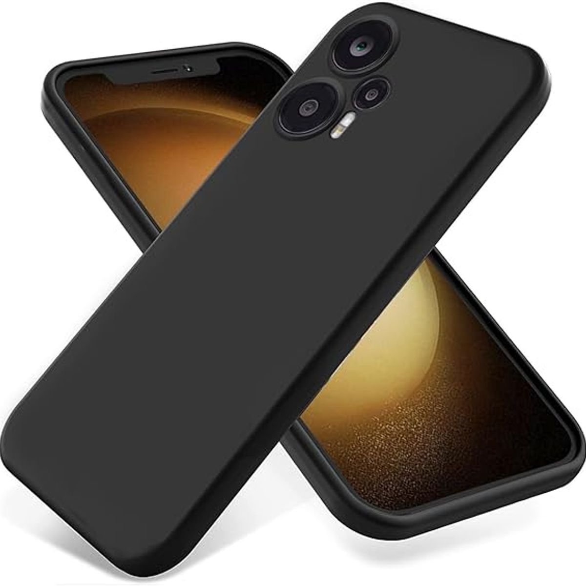 GENERICO - Case Protector para Xiaomi Poco F5 Silicona Negro
