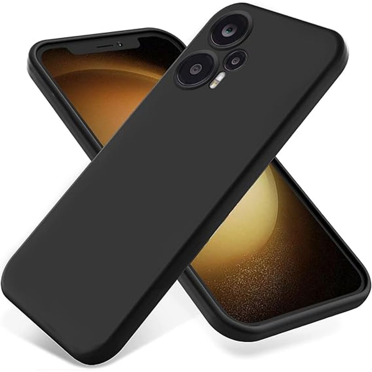 GENERICO - Case Protector para Xiaomi Poco F5 Silicona Negro