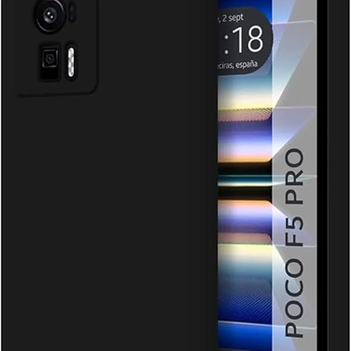 GENERICO - Case Protector para Xiaomi Poco F5 Pro Silicona Negro