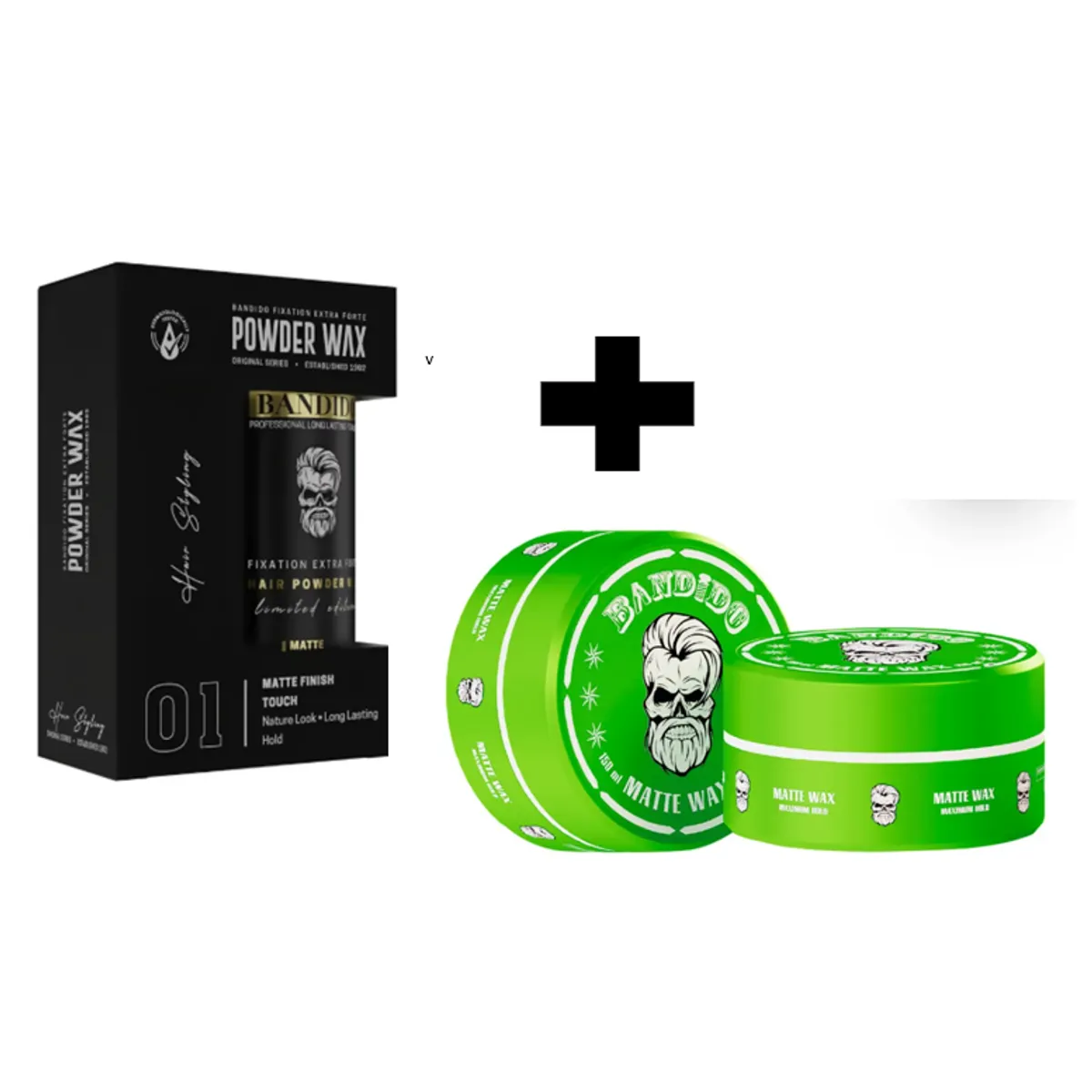 GENERICO - Pack Bandido Cera para el Cabello Mate Verde y Polvo Texturizador 32gr