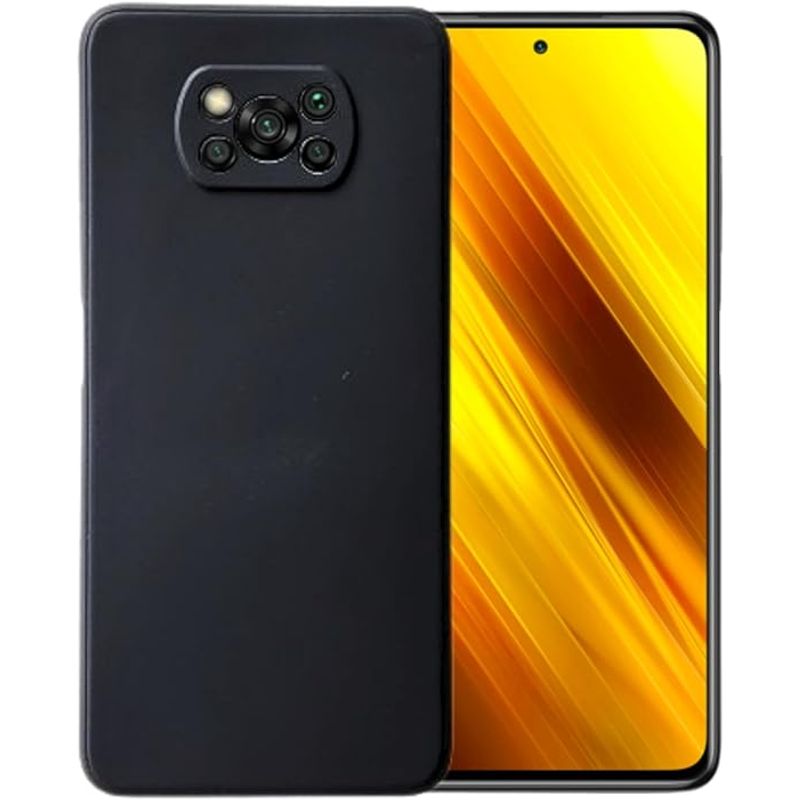 GENERICO - Case Protector para Xiaomi Poco X3  X3 Pro Silicona Negro
