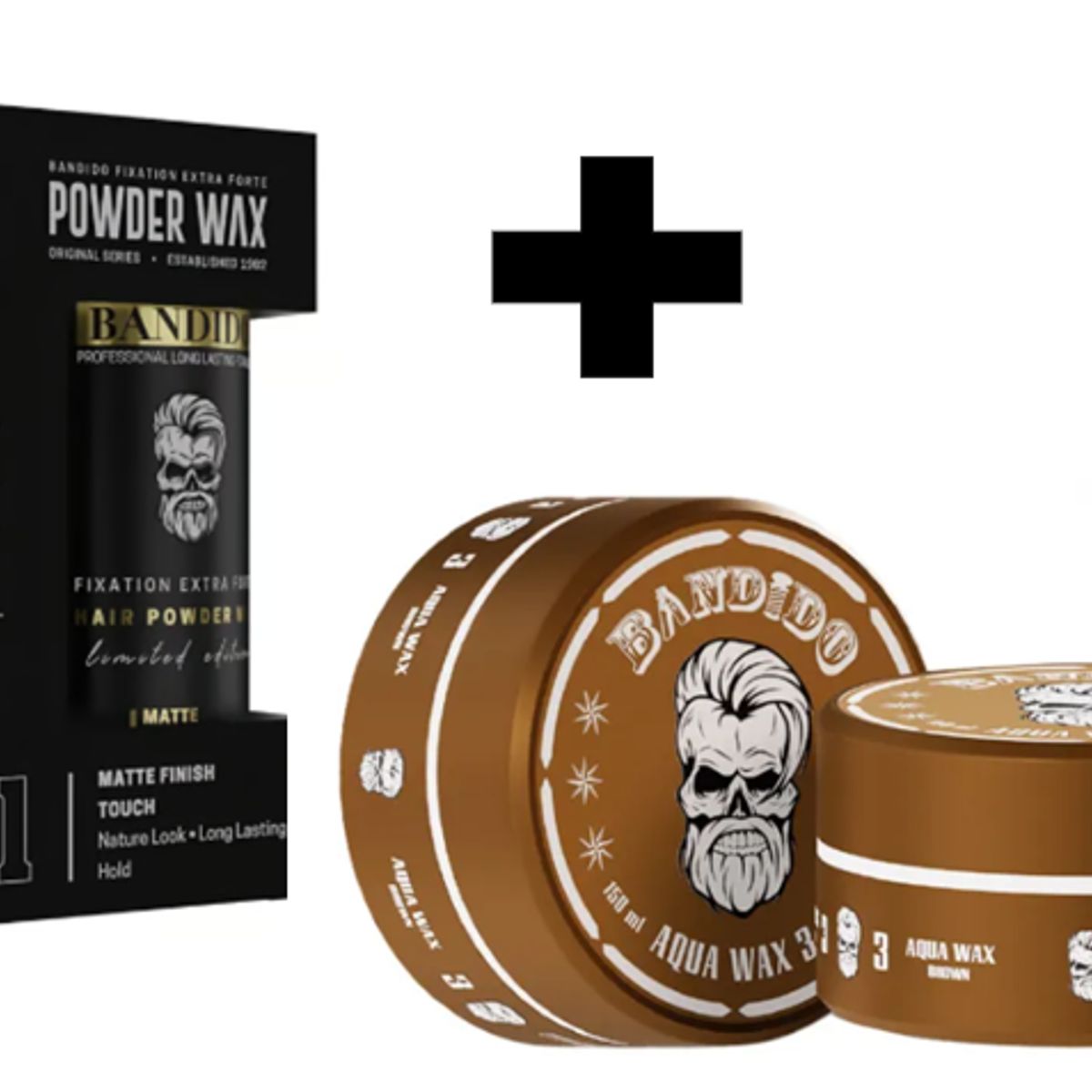 GENERICO - Pack  Bandido Cera para el Cabello NO3 Marrón y Polvo Texturizador 32gr